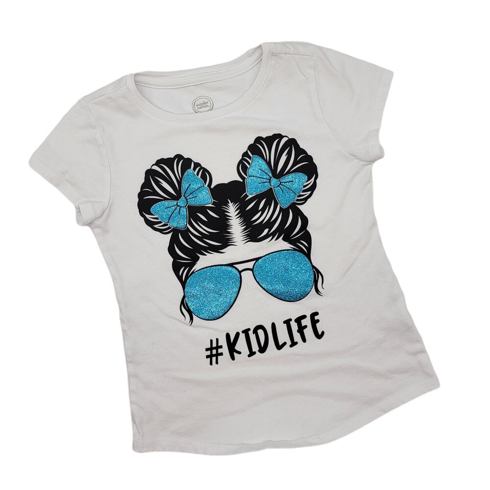 4/$20 Wonder Nation "Kid Life" Graphic Cap Sleeve T-shirt - Size S (6-6X)